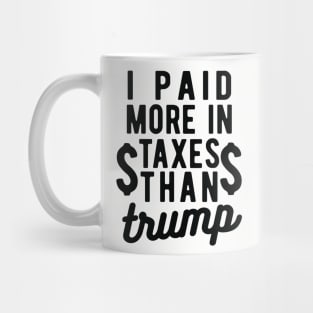 I Paid More Taxes Than Trump president 2020 Mug